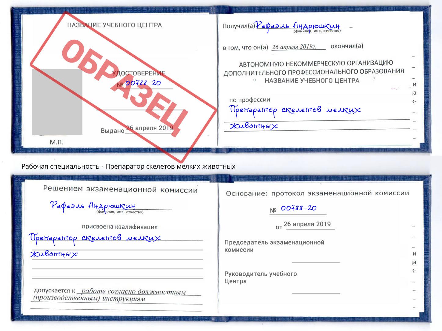 Препаратор скелетов мелких животных Заринск