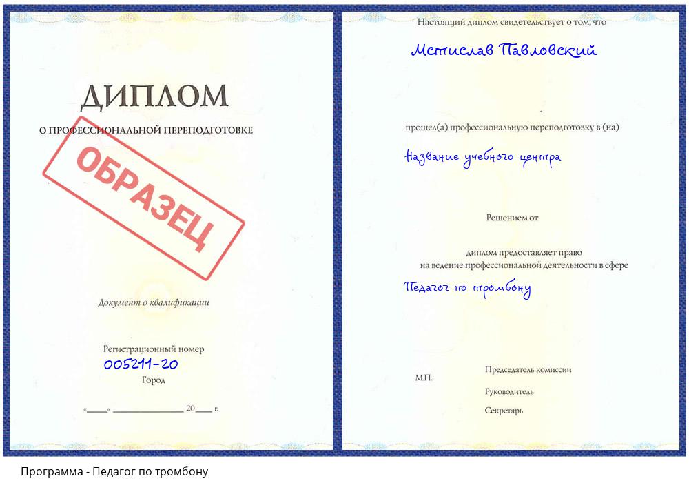 Педагог по тромбону Заринск